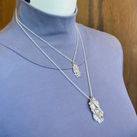 “Lucky Ganesh” Silver Hindu Elephant God Handmade 2-Layer Adjustable Necklace - Picture 10 of 16